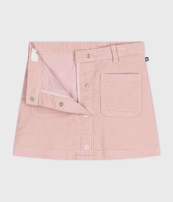 Little girls' velour skirt SALINE pink