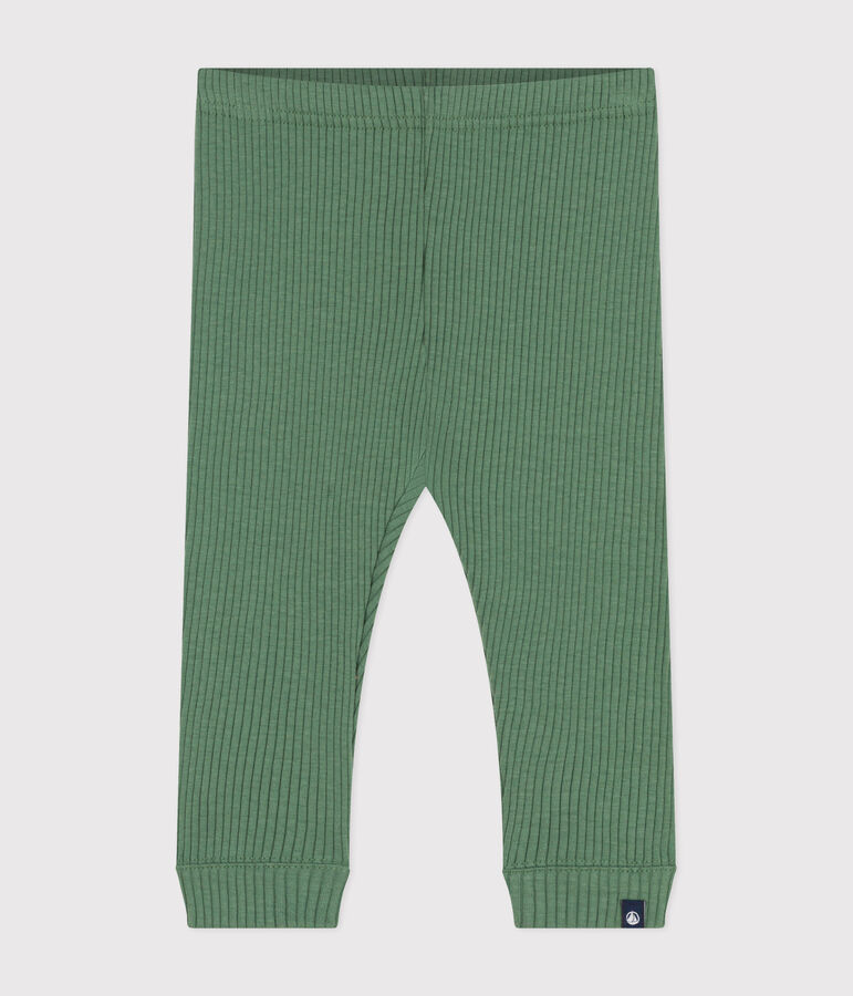 Babies' cotton leggings green