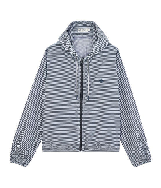 Unisex Short Windbreaker SMOKING blue/MARSHMALLOW white