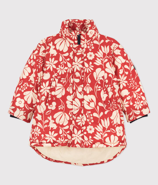 Girls' Patterned Mid Length Puffer Jacket CASIMIR /AVALANCHE
