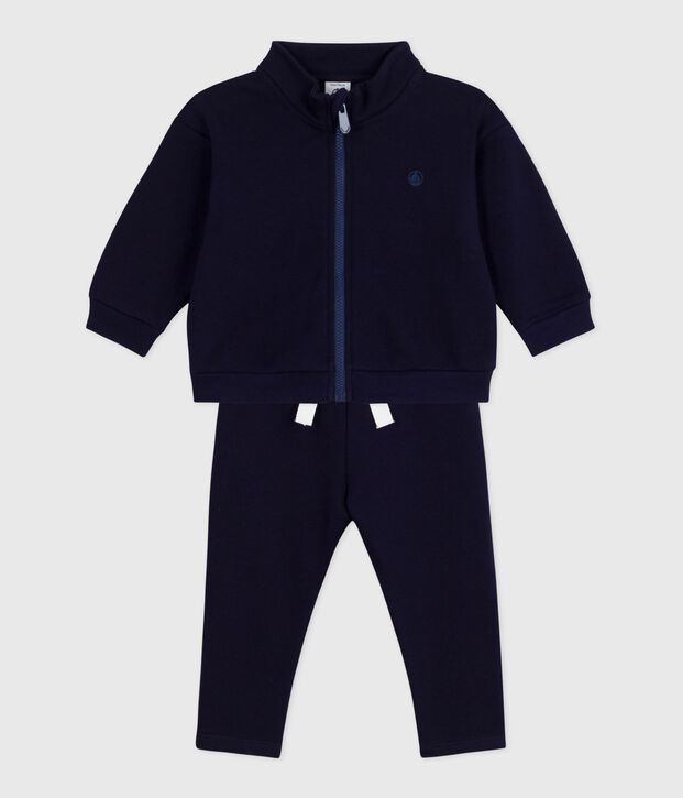 Babies' sweatshirt and trousers set in plain cotton SOIR