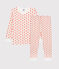 Unisex Graphic Print Organic Cotton Pyjamas MARSHMALLOW white/SPICY