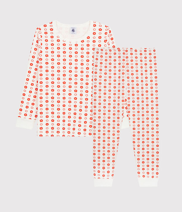 Unisex Graphic Print Organic Cotton Pyjamas white/red