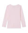 Girl's long-sleeved T-shirt in wool and cotton VIENNE pink/GRETEL pink