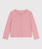 Children's plain cotton cardigan CHARME pink