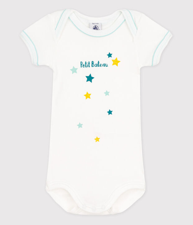 Babies' Short-Sleeved Bodysuit white