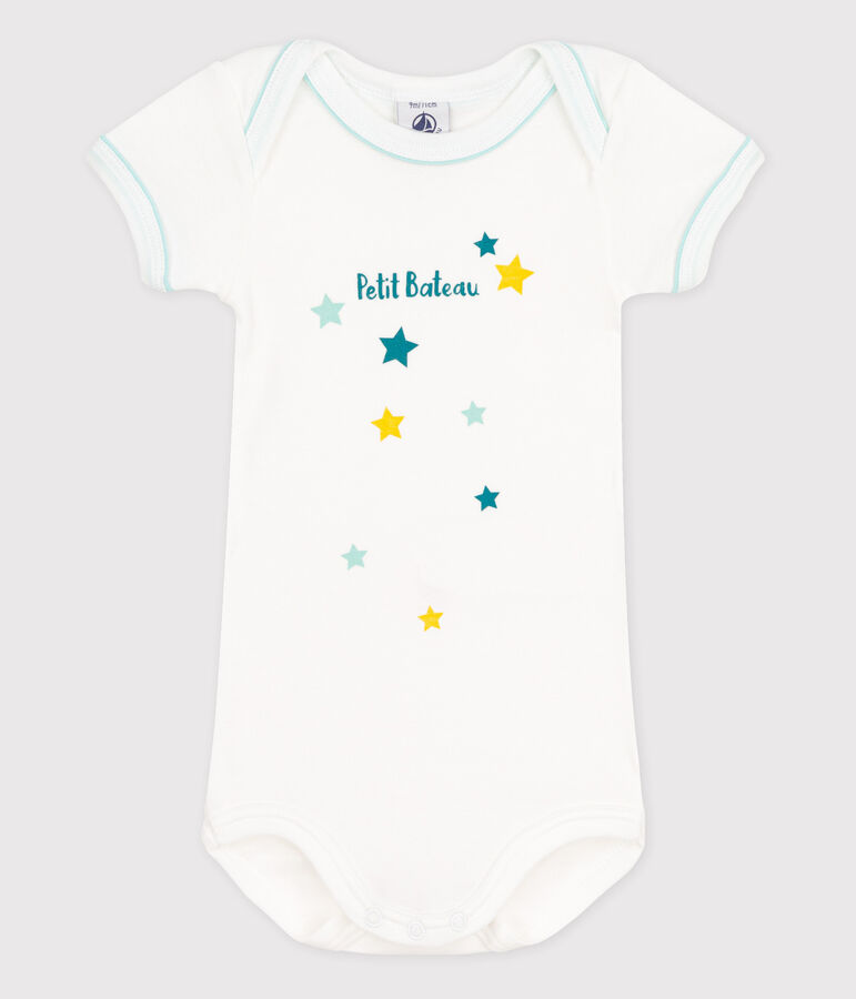 Babies' Short-Sleeved Bodysuit white