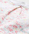 Baby girl's sleepsuit in a floral double knit ECUME white/MULTICO white