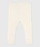 Babies' plain cotton leggings MILK Ecru