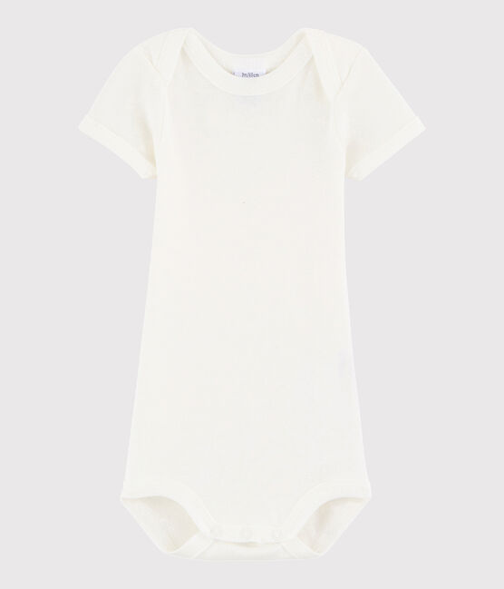 Unisex Babies' Short-Sleeved Bodysuit MARSHMALLOW white