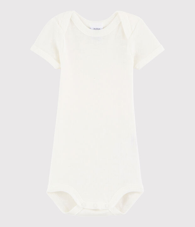 Unisex Babies' Short-Sleeved Bodysuit white