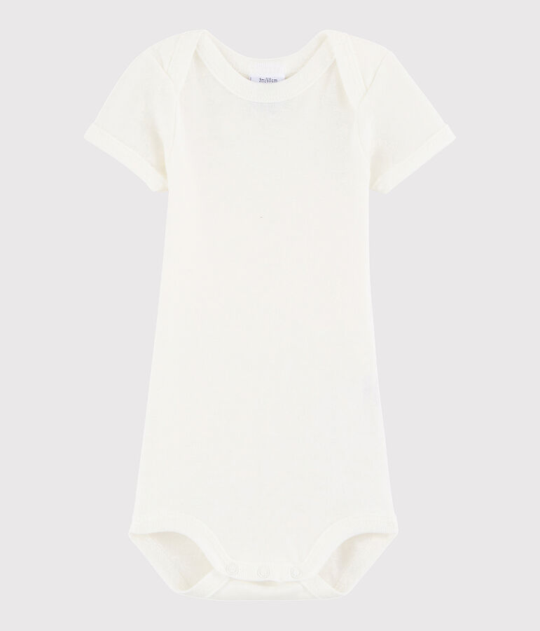 Unisex Babies' Short-Sleeved Bodysuit white