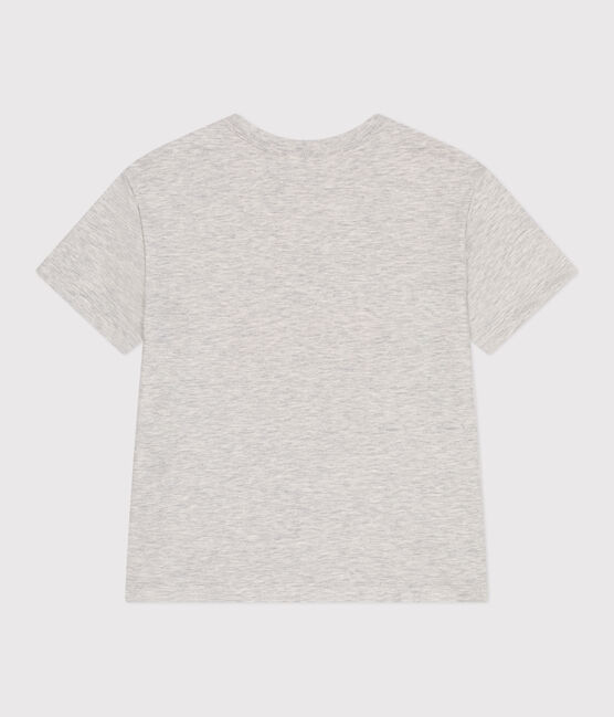 Children's short-sleeved printed cotton T-shirt BELUGA CHINE grey