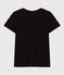 Women's short-sleeved, round-necked Straight T-shirt in fine jersey BLACK black