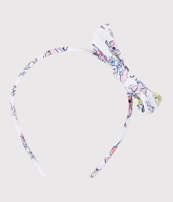 Girls' Flower Print Headband MARSHMALLOW white/MULTICO white