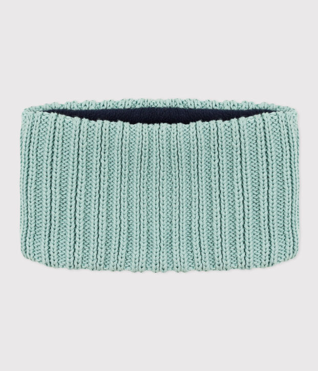 Babies' Unisex Fleece-Lined Knitted Snood green