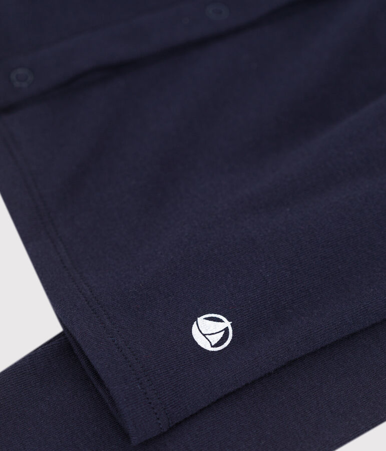 Children's plain cotton cardigan blue