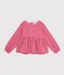 Children's long-sleeved stripy cotton blouse pink/pink
