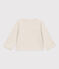 Babies' Plain Thick Jersey Cardigan MONTELIMAR CHINE beige