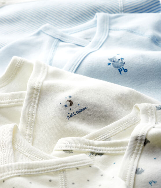 Babies' Long-Sleeved Wrapover Organic Cotton Bodysuits - 5-Pack variante 2
