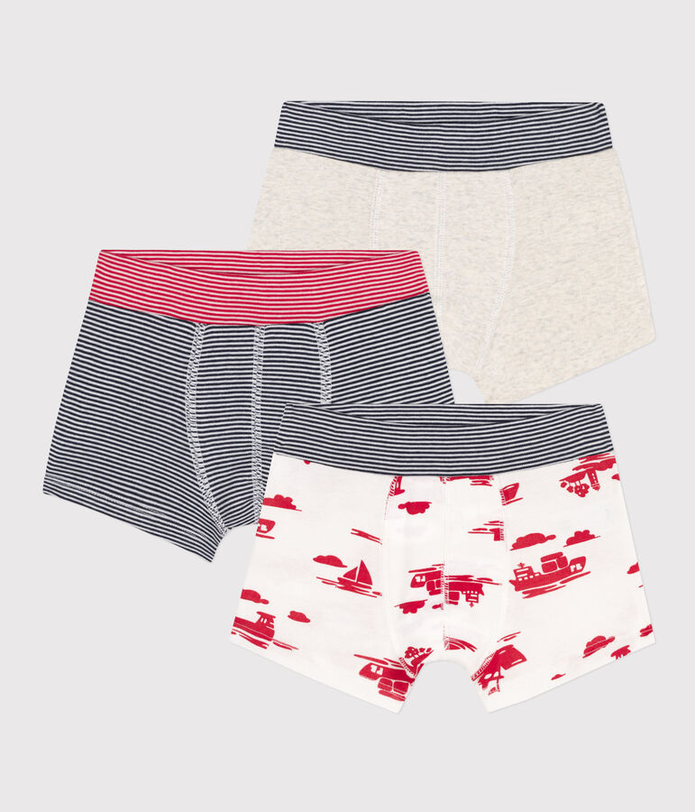 Boys' Cotton Le Havre Boxer Shorts - 3-Pack multicolor