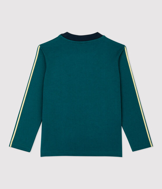 Boys' Long-Sleeved Cotton T-Shirt PINEDE green
