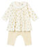 Baby girl's leggings dress MARSHMALLOW white/DORE yellow