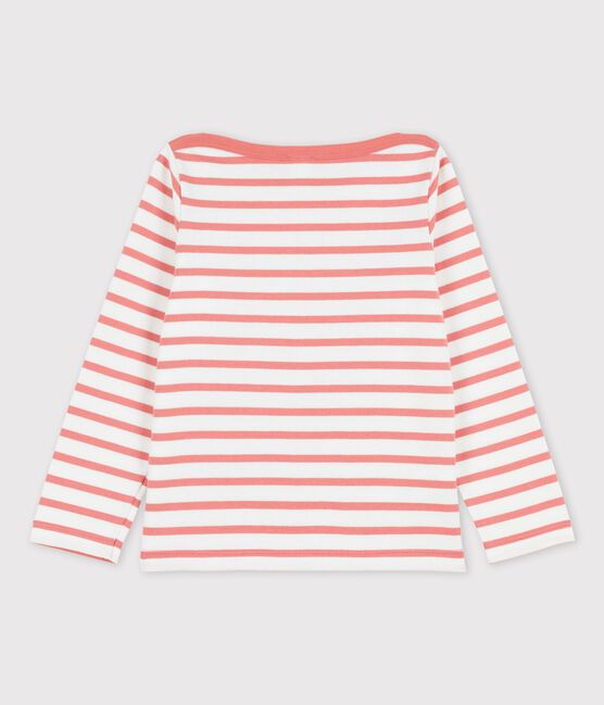 Unisex Children's Striped Cotton Top MARSHMALLOW white/PAPAYE