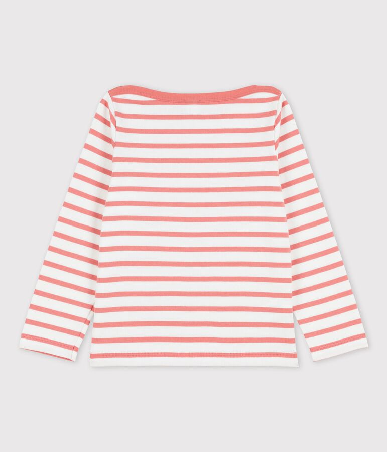 Unisex Children's Striped Cotton Top white/pink