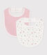 Printed cotton baby bibs - 2-Pack
