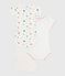 Pack of short-sleeved heart-print cotton bodies for babies variante 1