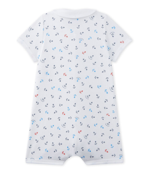 Baby boy's print romper white/multicolor
