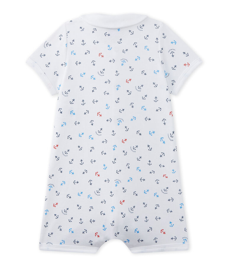 Baby boy's print romper white/multicolor