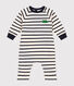 Babies' long fleece jumpsuit