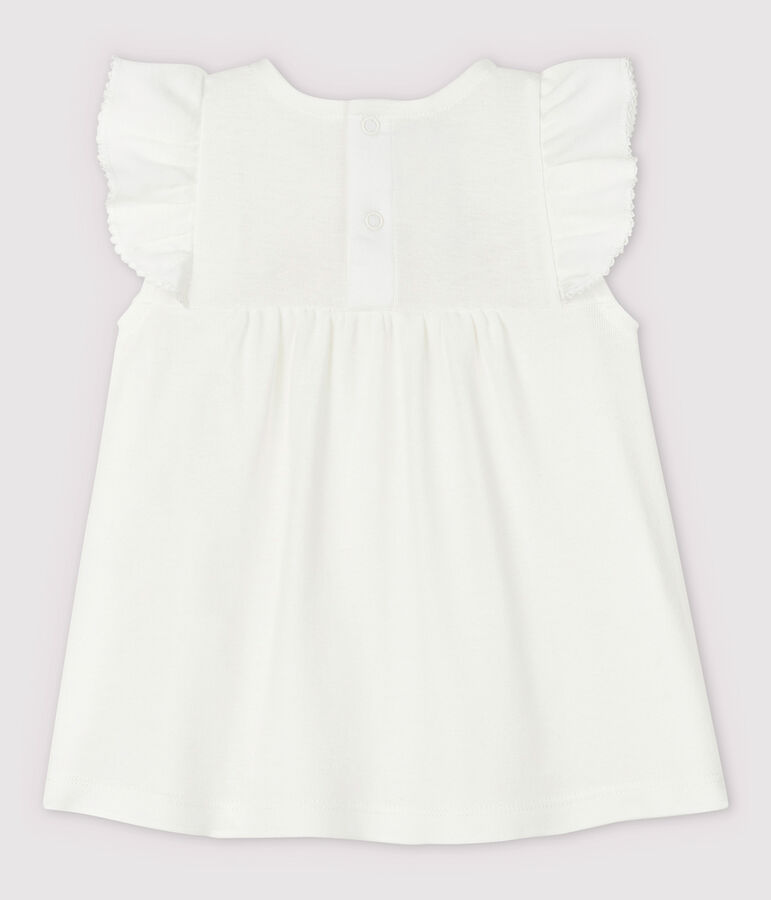 Baby Girls' Short-Sleeved Cotton Blouse white