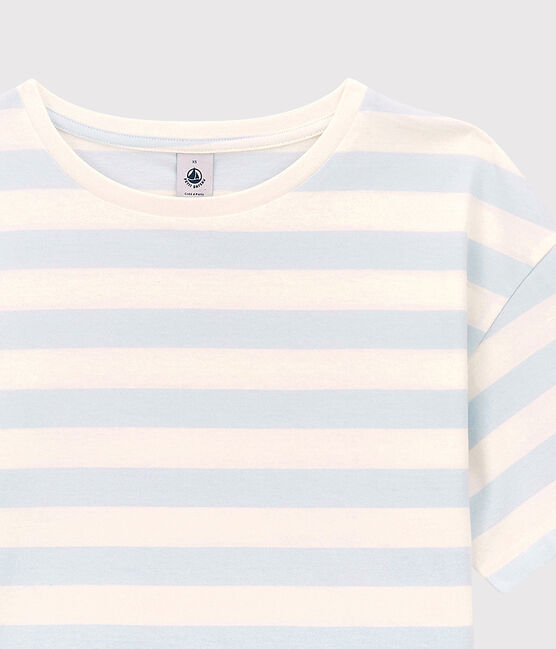 Women's BOXY Cotton T-Shirt PLEINAIR /MARSHMALLOW