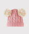 Girls' Woolly Hat CHARME pink/OR yellow