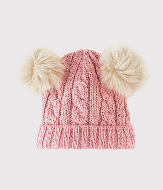 Girls' Woolly Hat pink/yellow