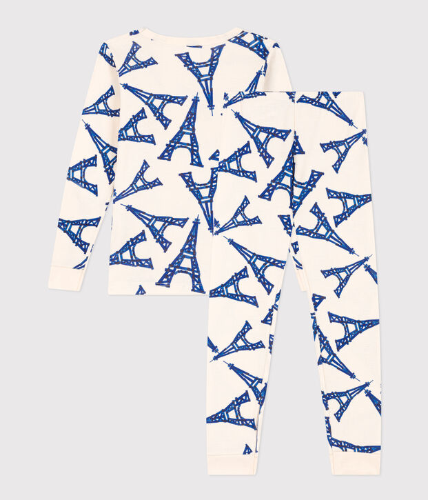 Children's Unisex Snugfit Cotton Pyjamas Ecru/multicolor
