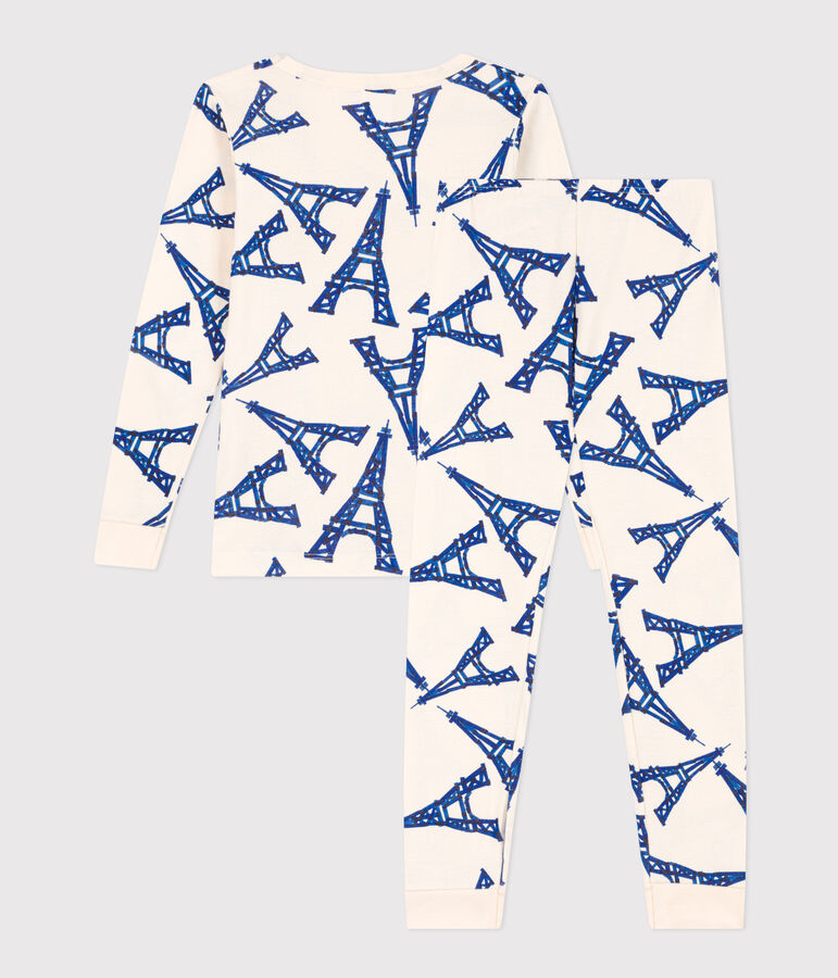 Children's Unisex Snugfit Cotton Pyjamas Ecru/multicolor