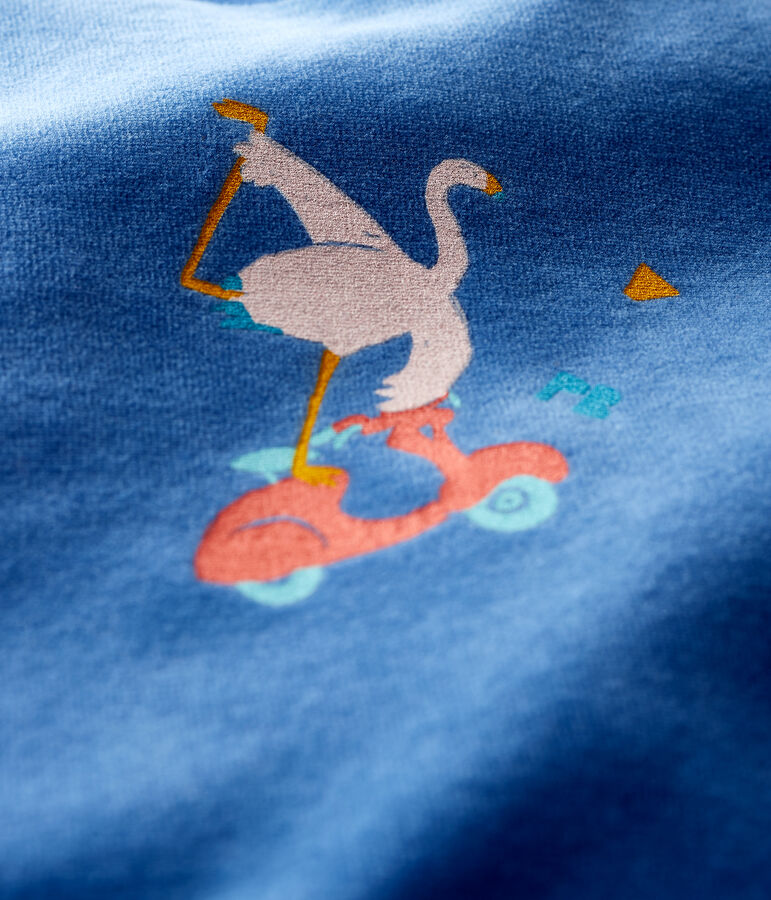 Babies' Blue Velour Sleepsuit blue