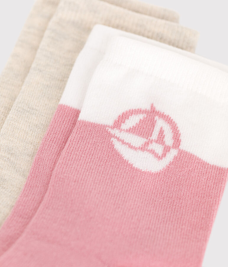 Pairs of girls' logo cotton socks - 2-pack variante 1