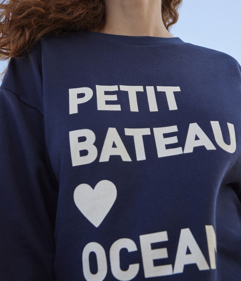 Women's Fleece Sweatshirt SMOKING blue