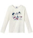 Girl's long-sleeved screen print T-shirt