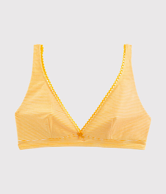 Women's Triangle Bra BOUDOR yellow/MARSHMALLOW white