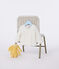 Babies' wool and cotton cardigan MARSHMALLOW white