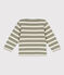 Babies' Thick Stripy Jersey Breton Top MARECAGE /AVALANCHE