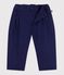 Babies' plain twill trousers SOIR blue
