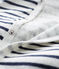 Unisex Babies' Tube-Knit Footless Sleepsuit MARSHMALLOW white/SMOKING blue
