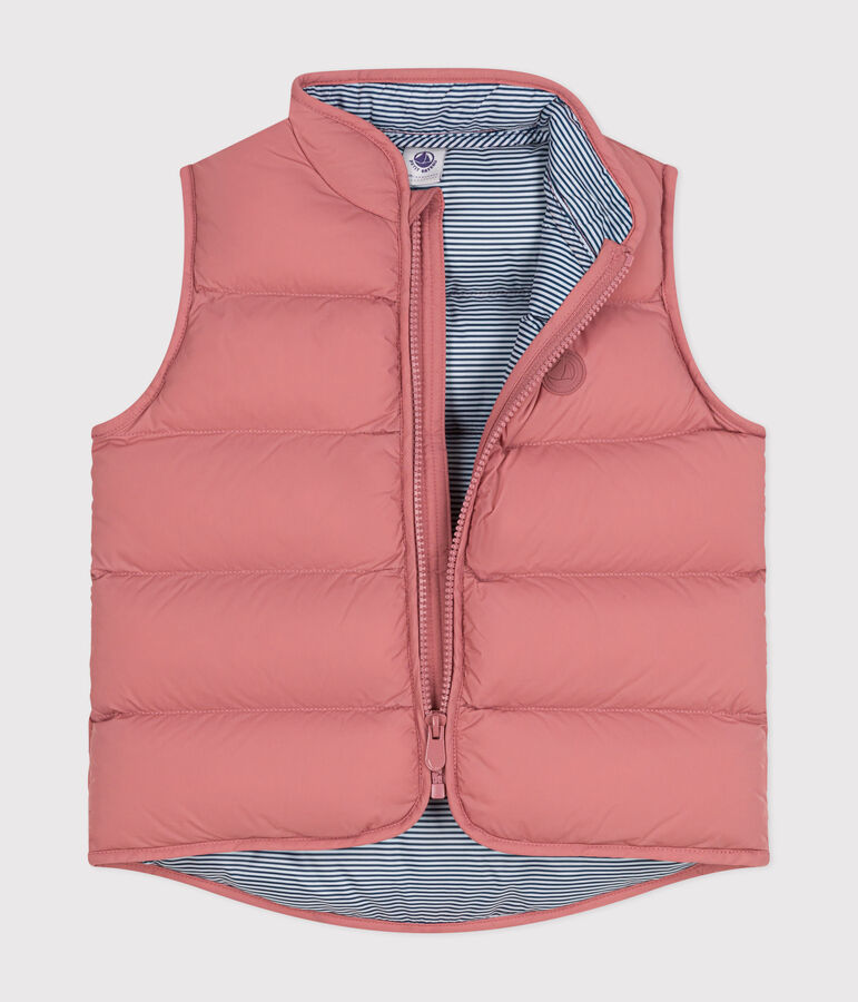 Children's Sleeveless Quilted Padded Jacket pink